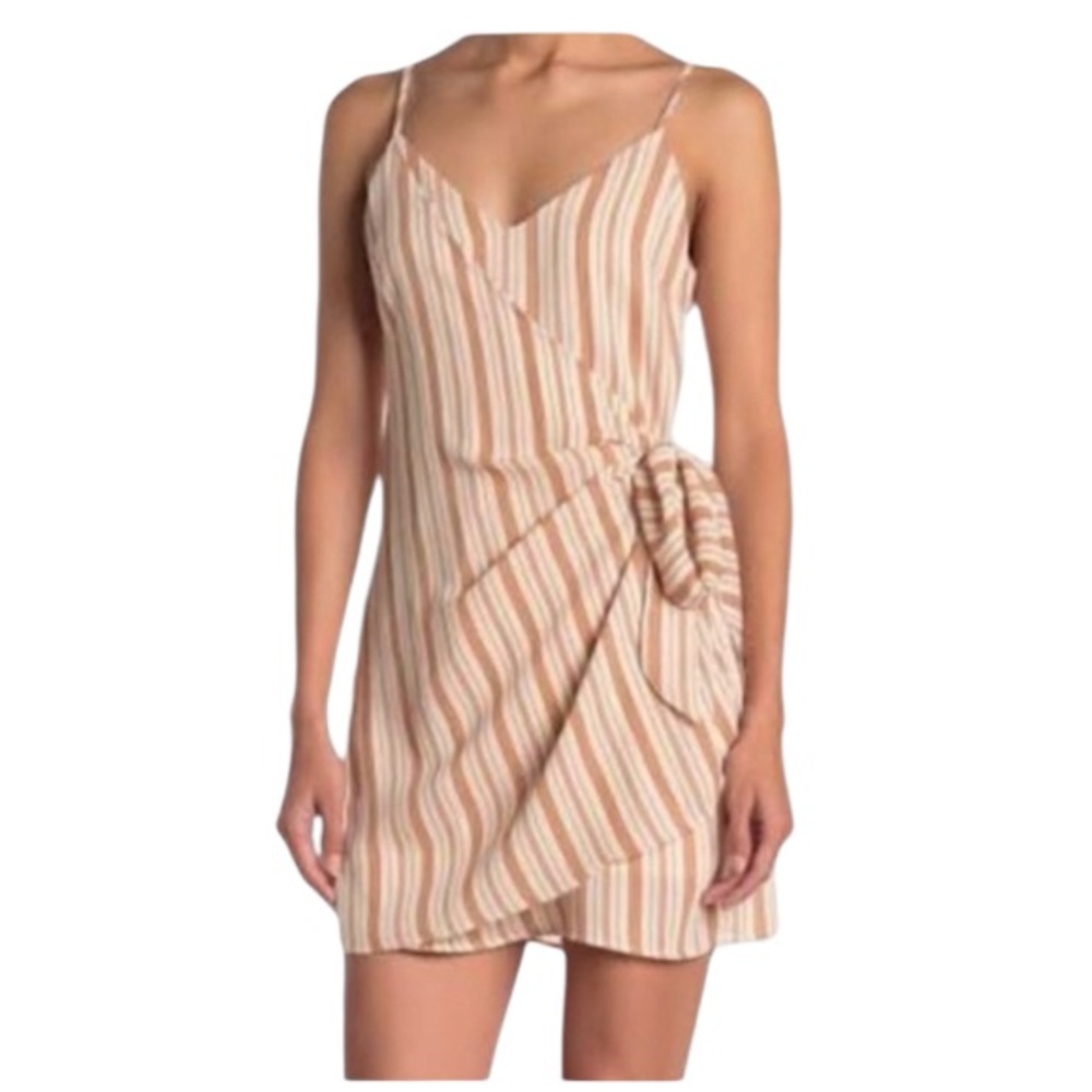 Wild Honey Mustard Yellow Striped Dress - Medium